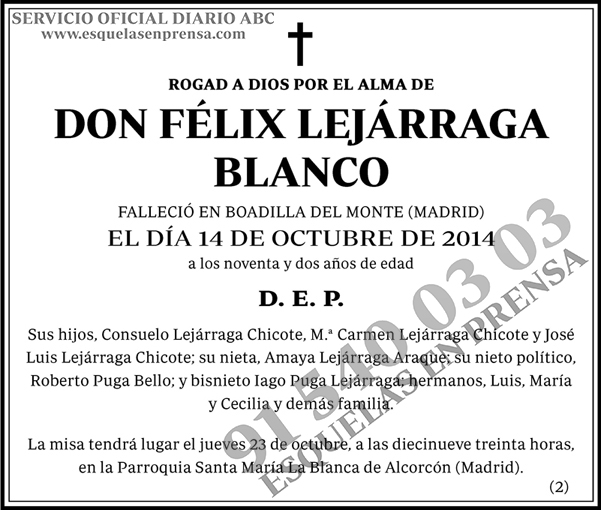Félix Lejárraga Blanco